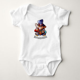Metalphant with Guitar Baby Bodysuit