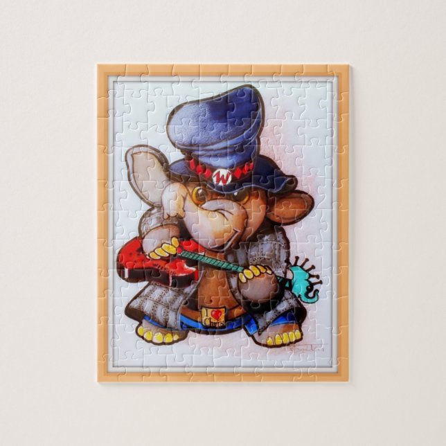 Metalphant with Guitar Puzzle - single image (Vertical)