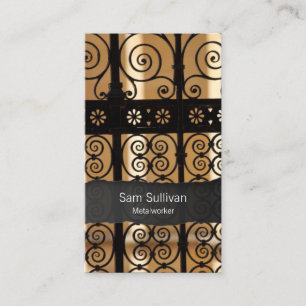 Metalworker Wrought Iron Gate Pattern BusinessCard Business Card