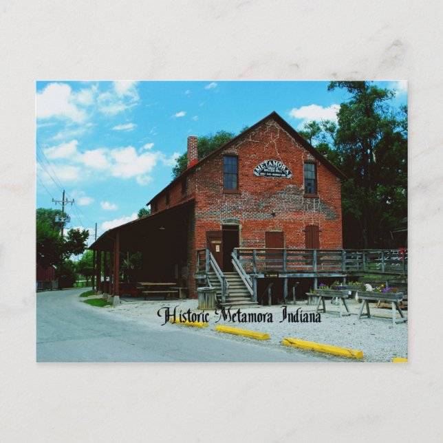 Metamora Indiana Postcard (Front)