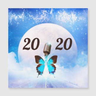 Metamorphic Music Customize New Year Magnetic Card