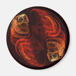 Métamorphose Abstrait Art Round Magnet