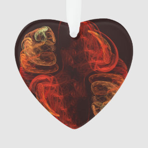 Metamorphosis Abstract Art Acrylic Heart Ornament