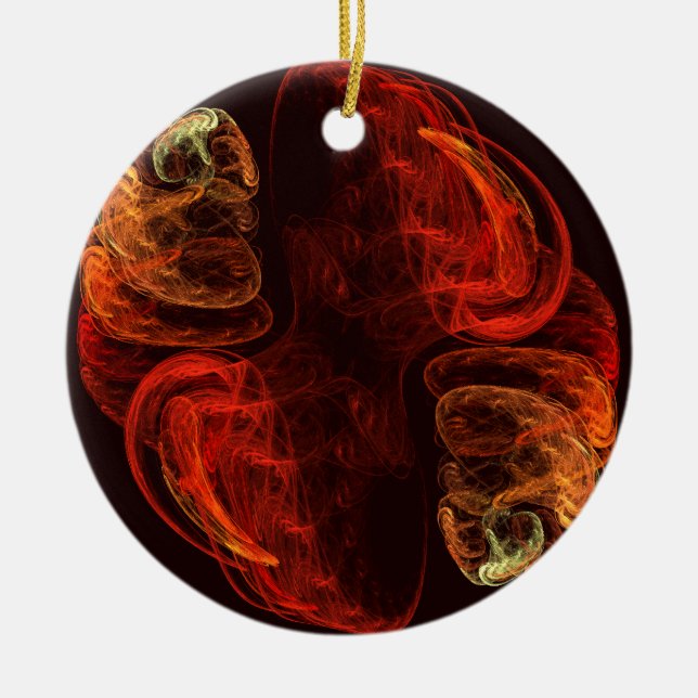 Metamorphosis Abstract Art Circle Ornament (Front)