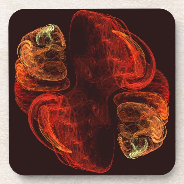 Metamorphosis Abstract Art Cork Coaster (Front)