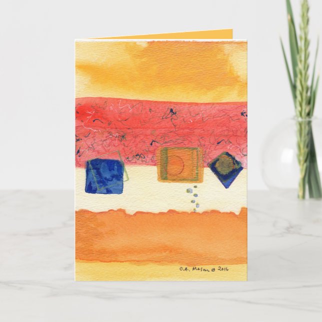 Metamorphosis Abstract Art Greeting Card (Front)