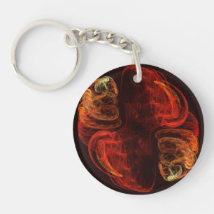 Metamorphosis Abstract Art Keychain