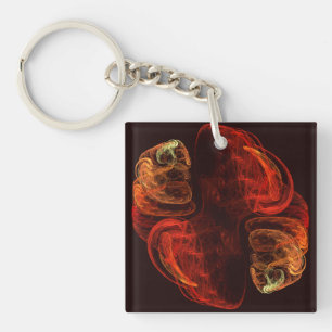 Metamorphosis Abstract Art Keychain