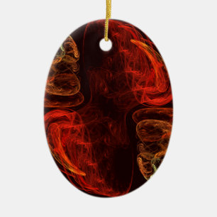 Metamorphosis Abstract Art Oval Ornament