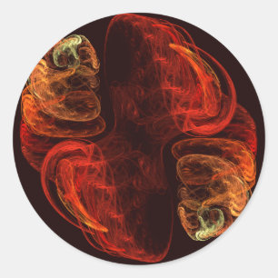 Metamorphosis Abstract Art Round Sticker
