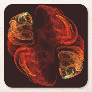 Metamorphosis Abstract Art Square Paper Coaster