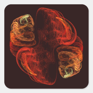 Metamorphosis Abstract Art Square Sticker
