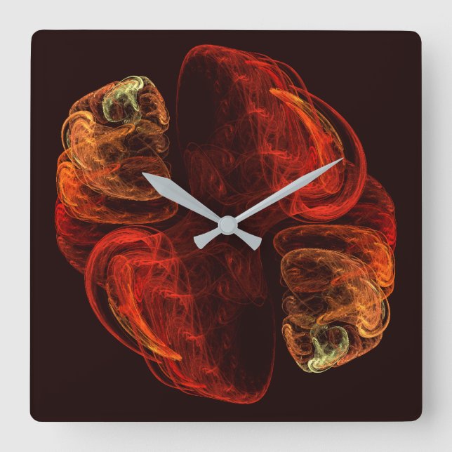 Metamorphosis Abstract Art Square Wall Clock (Front)