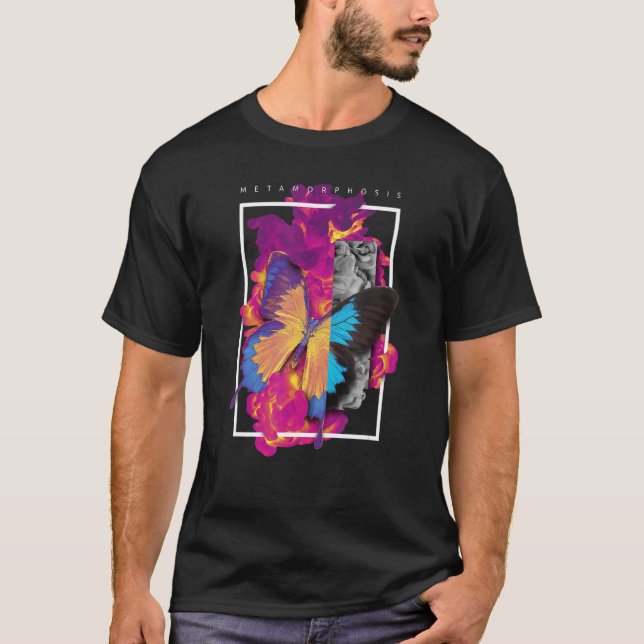 METAMORPHOSIS ARTISTIC BUTTERFLY DESIGN T-Shirt (Front)
