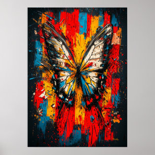 Metamorphosis Contemporary Expressionist Butterfly Poster