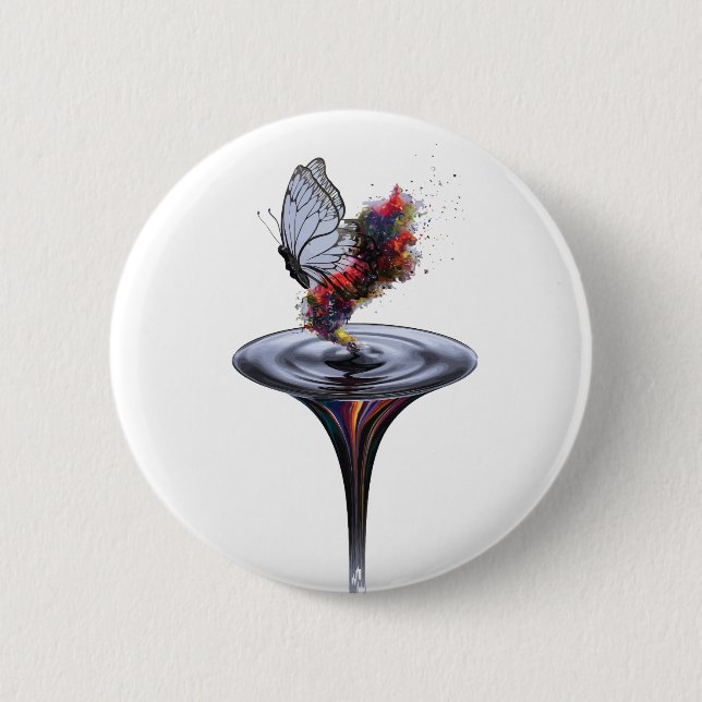 Metamorphosis Inspired Personal Growth Design 2 Inch Round Button (Front)
