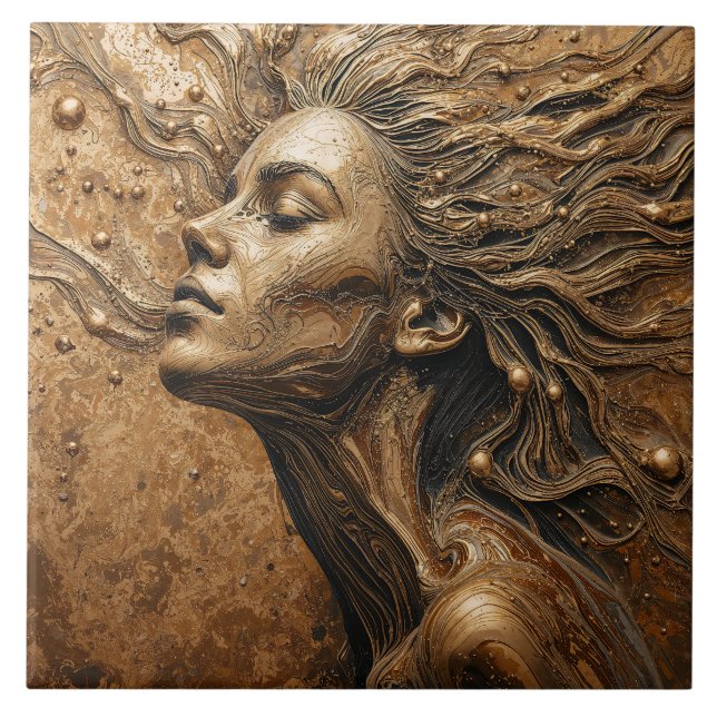 “Metamorphosis of Light” – A Surreal Portrait Tile (Front)