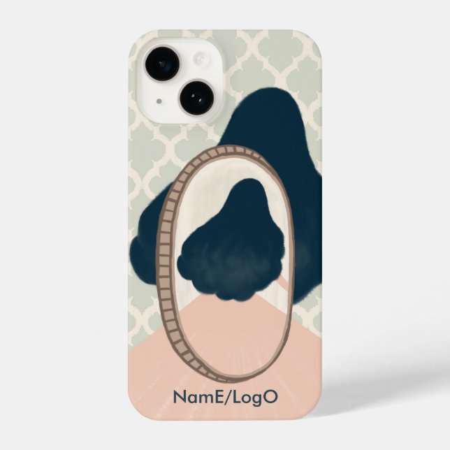 metaphor_15_a girl in the mirror iPhone case (Back)