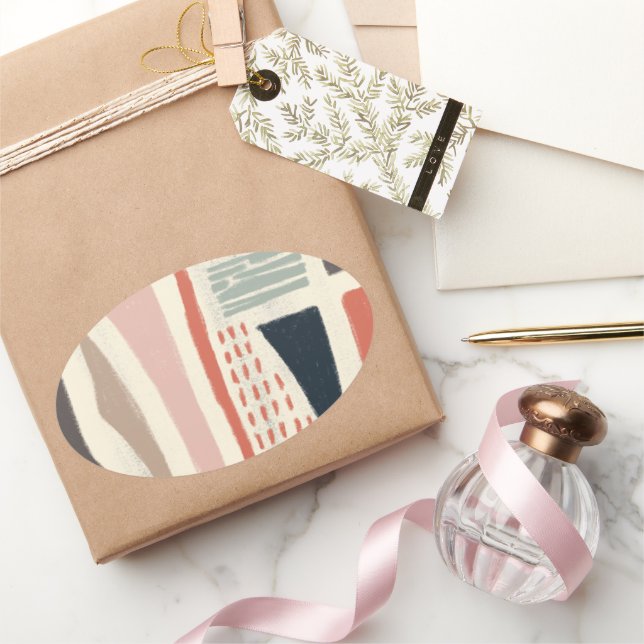 metaphor_16_a colour of delight oval sticker (Gifting)