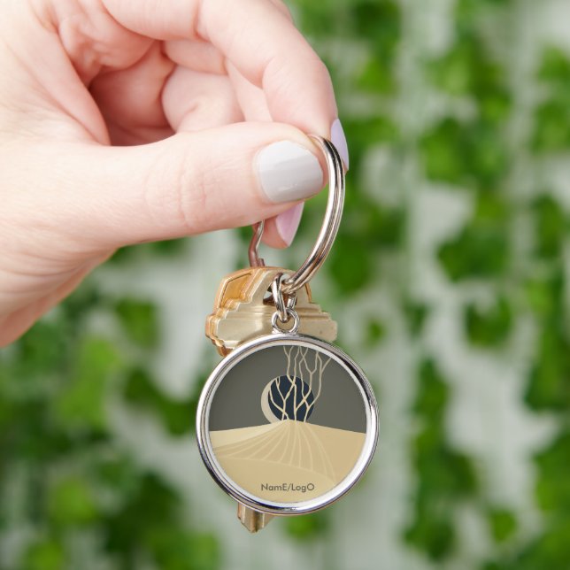 metaphor_20_a moonlit hill_1 keychain (Hand)