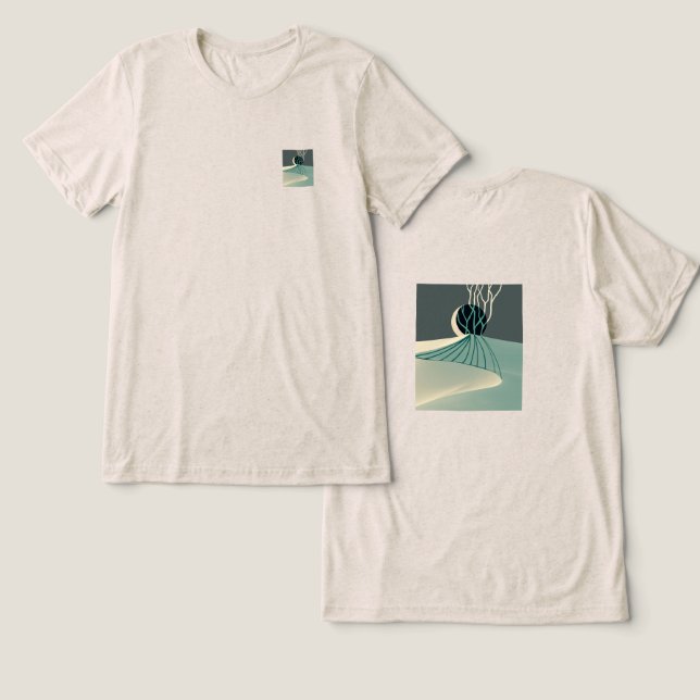metaphor_21_a moonlit hill_2 t-shirt Tri-Blend shirt (Design Front & Back)