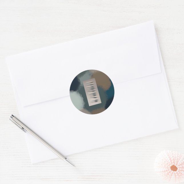 metaphor_3_growth_1 classic round sticker (Envelope)