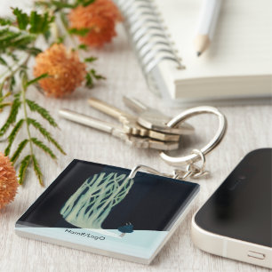 metaphor_7_a girl in the woods acrylic keychain