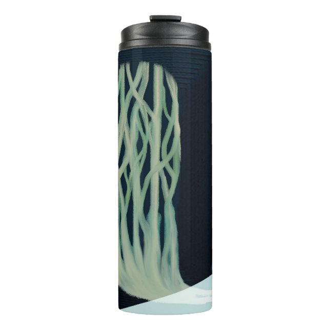 metaphor_7_a girl in the woods thermal tumbler (Front)