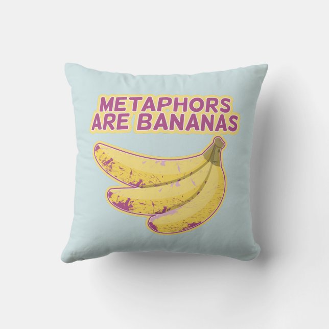 Metaphor Funny typography Throw Pillow (Back)