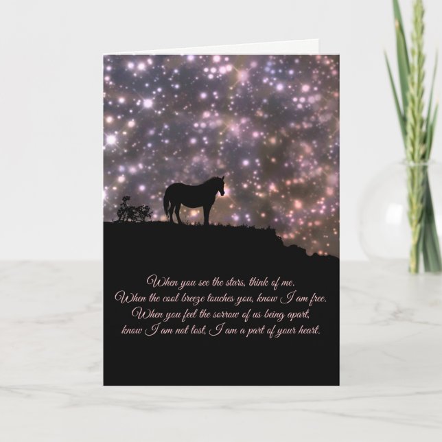Metaphysical Spiritual Sympathy Card with Horse (Front)