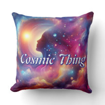 Metaphysical-themed throw pillow "Cosmic Thing".