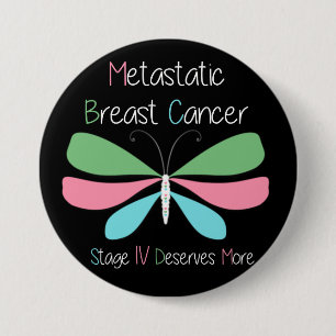 Metastatic Breast Cancer Advocacy and Support 3 Inch Round Button