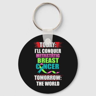 Metastatic Breast Cancer Awareness Beat Warrior  Keychain