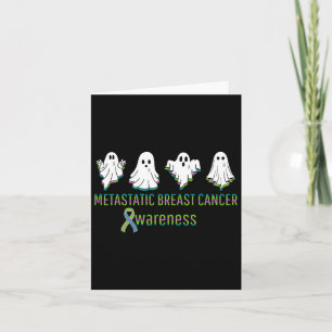 Metastatic Breast Cancer Awareness Ghosts Hallowee Card