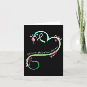Metastatic Breast Cancer Awareness Heart Gifts  Card
