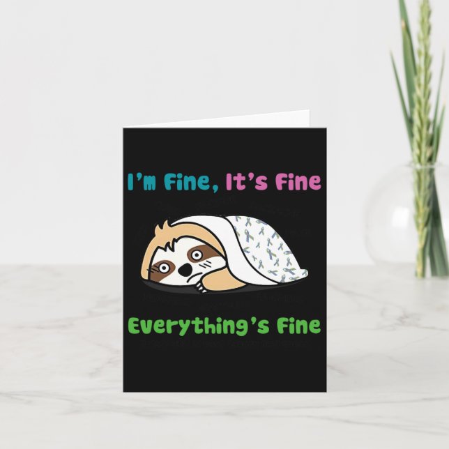 Metastatic Breast Cancer Awareness I'm Fine It's F Card (Front)