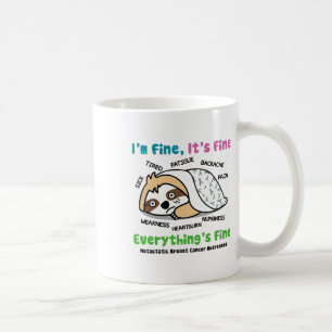 Metastatic Breast Cancer Awareness I'm Fine It's F Coffee Mug