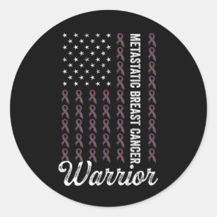 Metastatic Breast Cancer Awareness Warrior 3 Classic Round Sticker