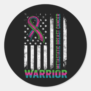 Metastatic Breast Cancer Awareness Warrior 6 Classic Round Sticker