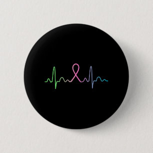 Metastatic Breast Cancer Heartbeat Awareness 2 Inch Round Button
