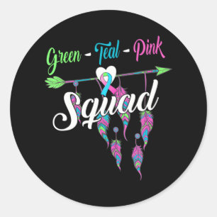 Metastatic Breast Cancer Squad Warrior Stage 4 Classic Round Sticker