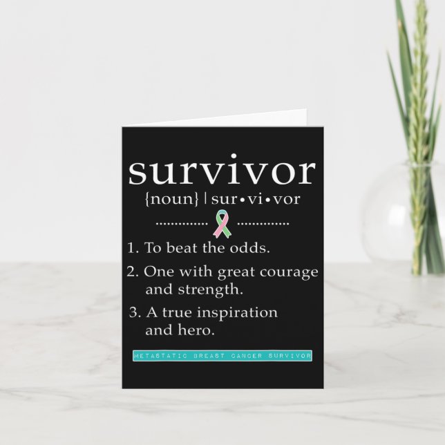 Metastatic Breast Cancer Survivor  Card (Front)