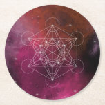 Metatron arcangel zen round paper coaster<br><div class="desc">Metatron,  chakra, zen, sacred geometric,  geometry, spiritual,   spirituality, cube, archangel metatron,  mandala, angel, magnetism, energy</div>