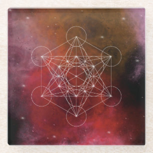 Metatron, chakra,zen,sacred geometric, angel glass coaster