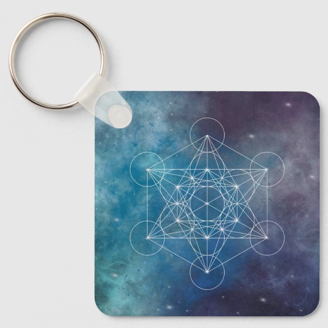 Metatron, chakra,zen,sacred geometric, angel keychain (Front)