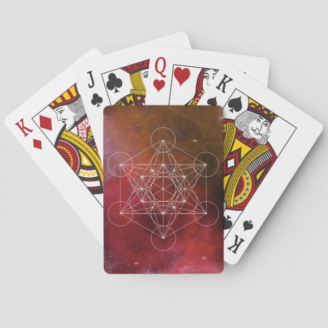 Metatron, chakra,zen,sacred geometric, angel playing cards (Back)