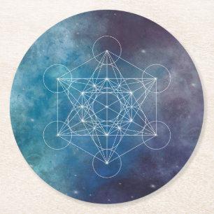 Metatron, chakra,zen,sacred geometric, angel round paper coaster