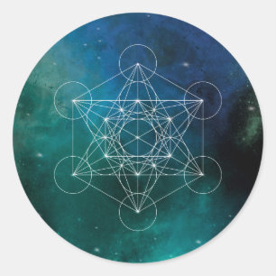 Metatron, chakra,zen,sacred geometric, angel, spir classic round sticker
