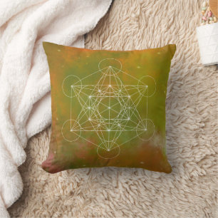 Metatron, chakra,zen,sacred geometric, angel, throw pillow