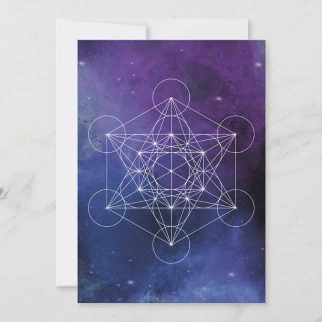 Metatron, chakra,zen,sacred geometric, geometry, invitation (Front)